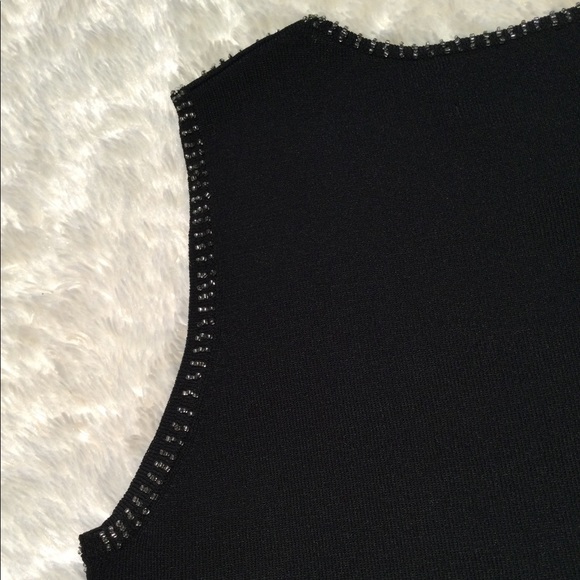 💎2xHP!💎 VINTAGE | Joseph A. | Exquisite Beaded Sequin Sleeveless Top - Picture 14 of 15